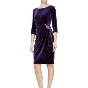 Alex Evenings Purple Dress